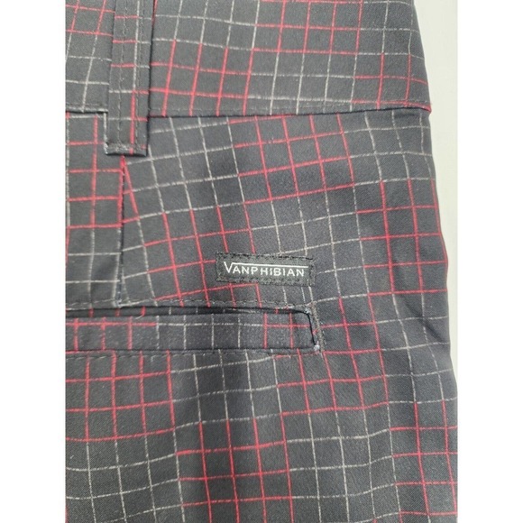 VANS Men's Hybrid Shorts VANPHIBIAN Red Black Checkered NWT Size 28 - Picture 6 of 12